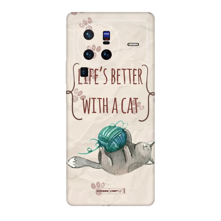 Cute Cat Original Polycarbonate Back Case for Vivo X80
