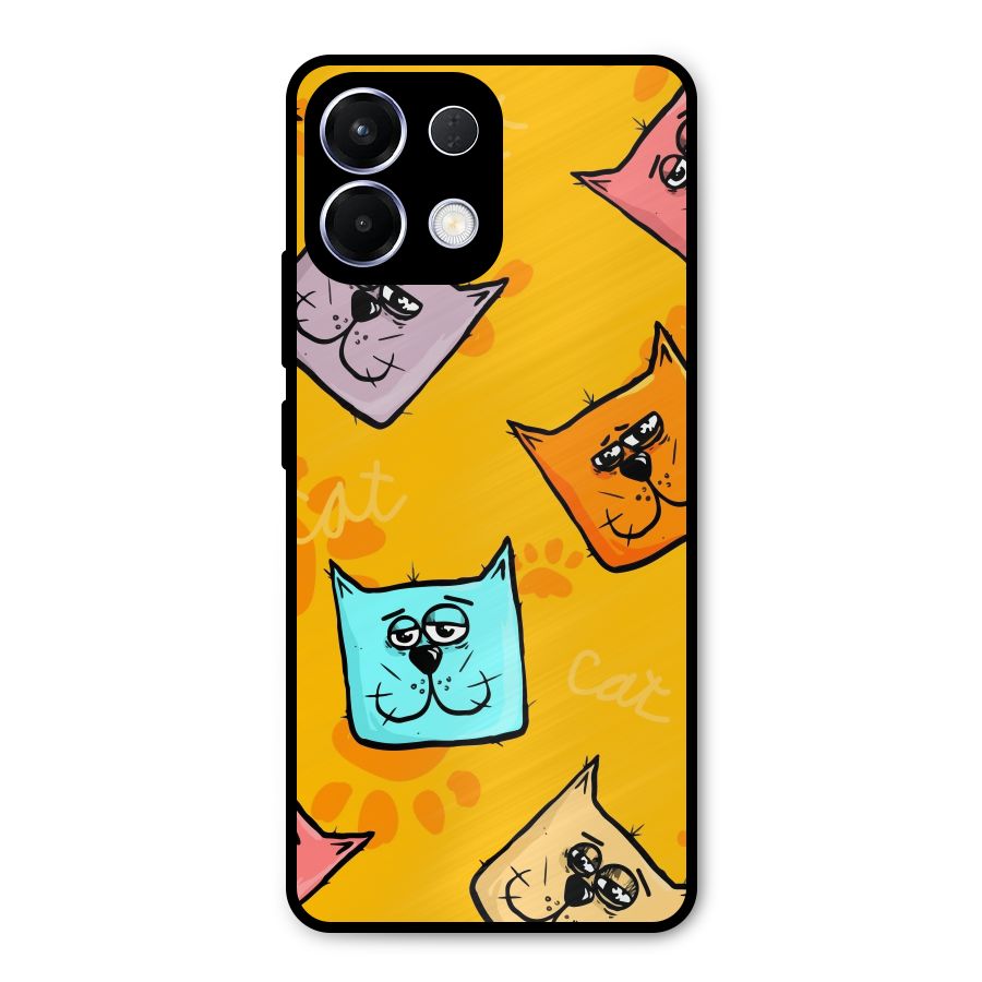 Cute Cat Pattern Metal Back Case for Oppo K13