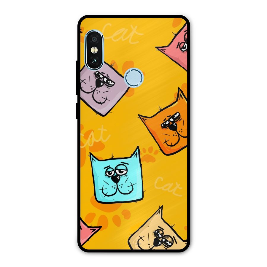 Cute Cat Pattern Metal Back Case for Redmi Note 5 Pro