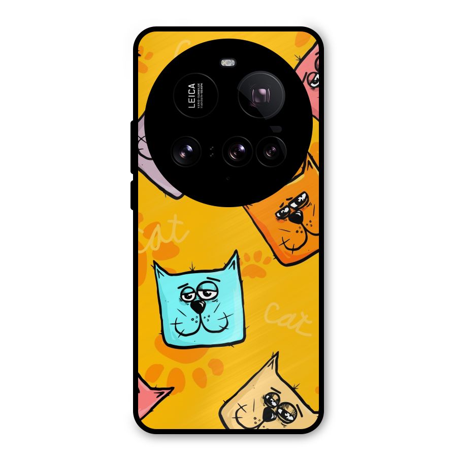 Cute Cat Pattern Metal Back Case for Xiaomi 15 Ultra