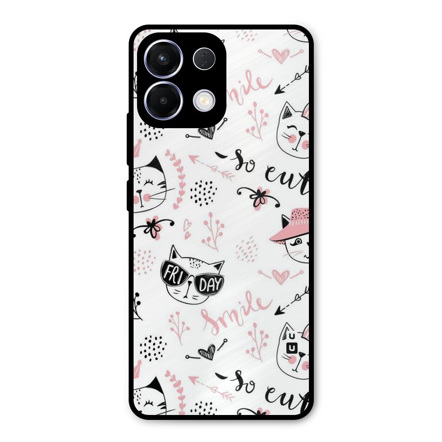 Cute Cat Swag Metal Back Case for Oppo K13