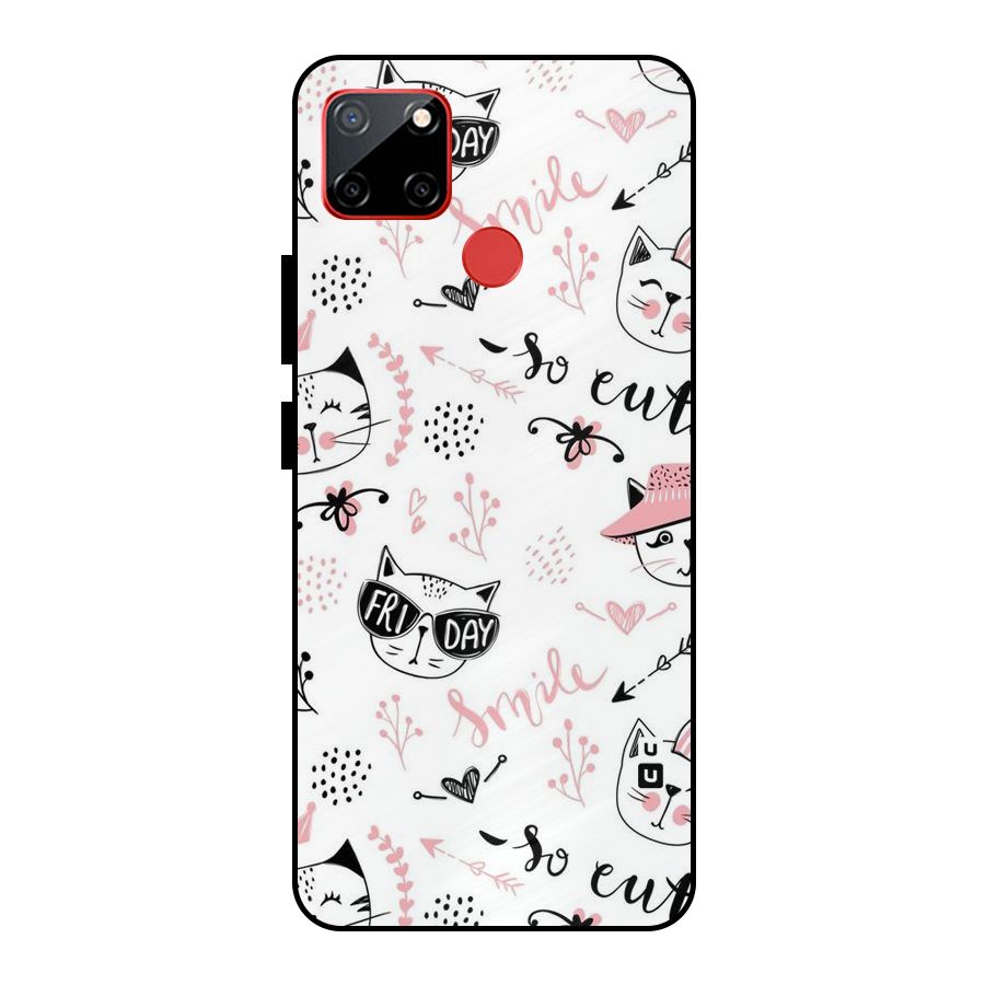 Cute Cat Swag Metal Back Case for Realme C12