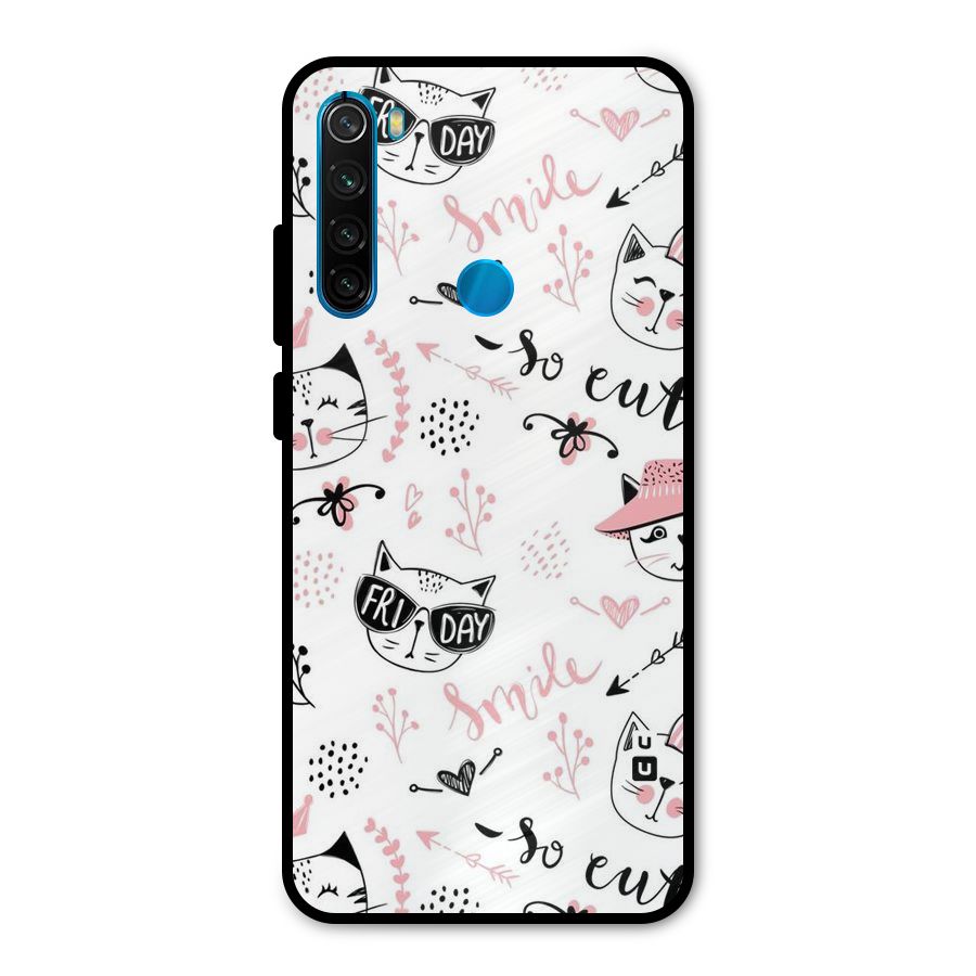 Cute Cat Swag Metal Back Case for Redmi Note 8