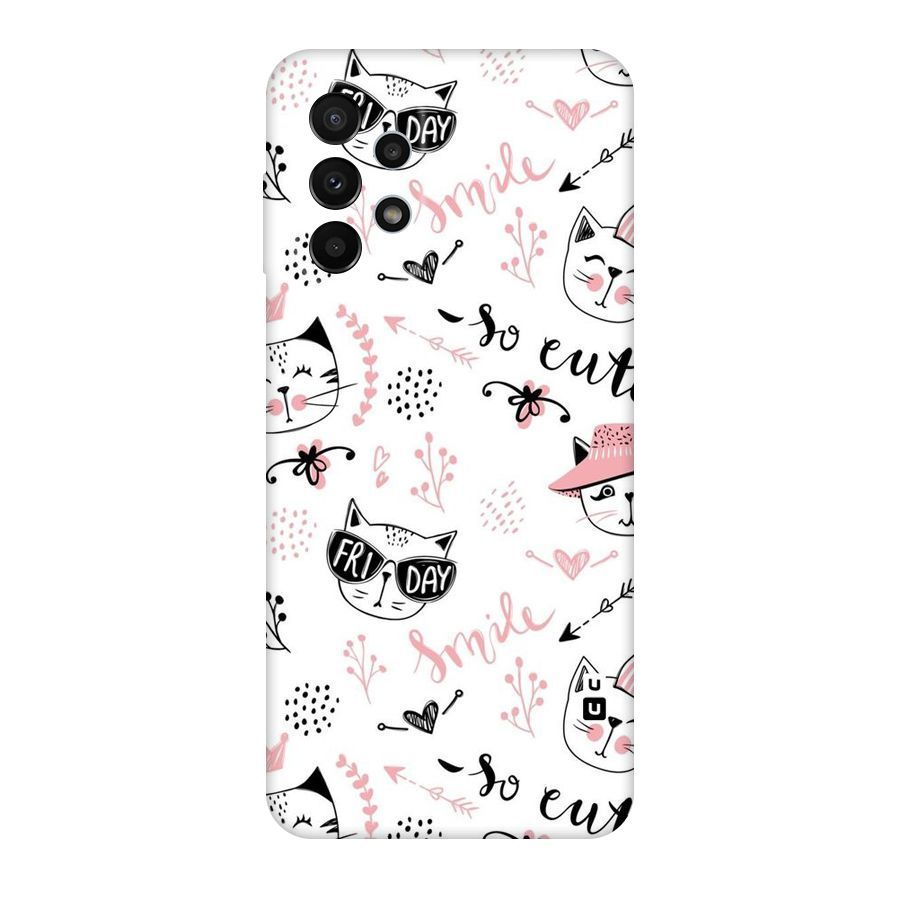 Cute Cat Swag Original Polycarbonate Back Case for Galaxy A23