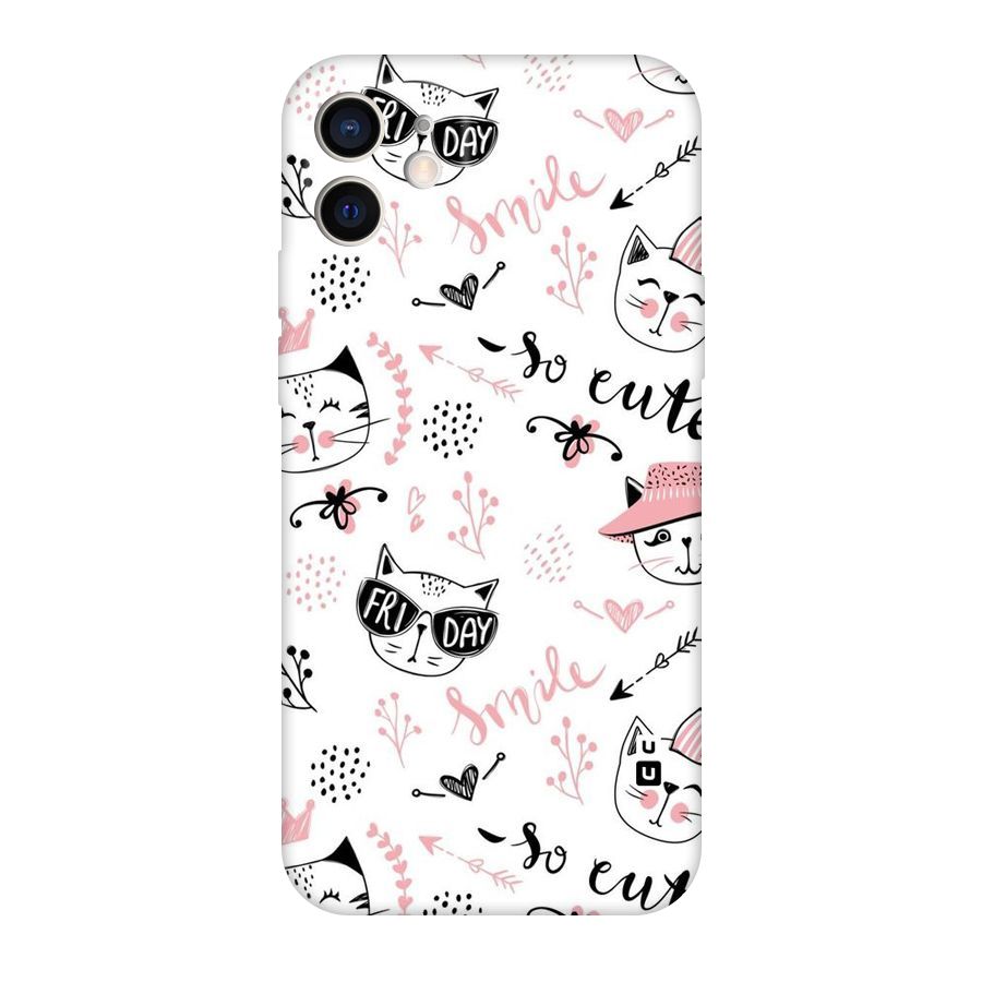 Cute Cat Swag Original Polycarbonate Back Case for iPhone 12