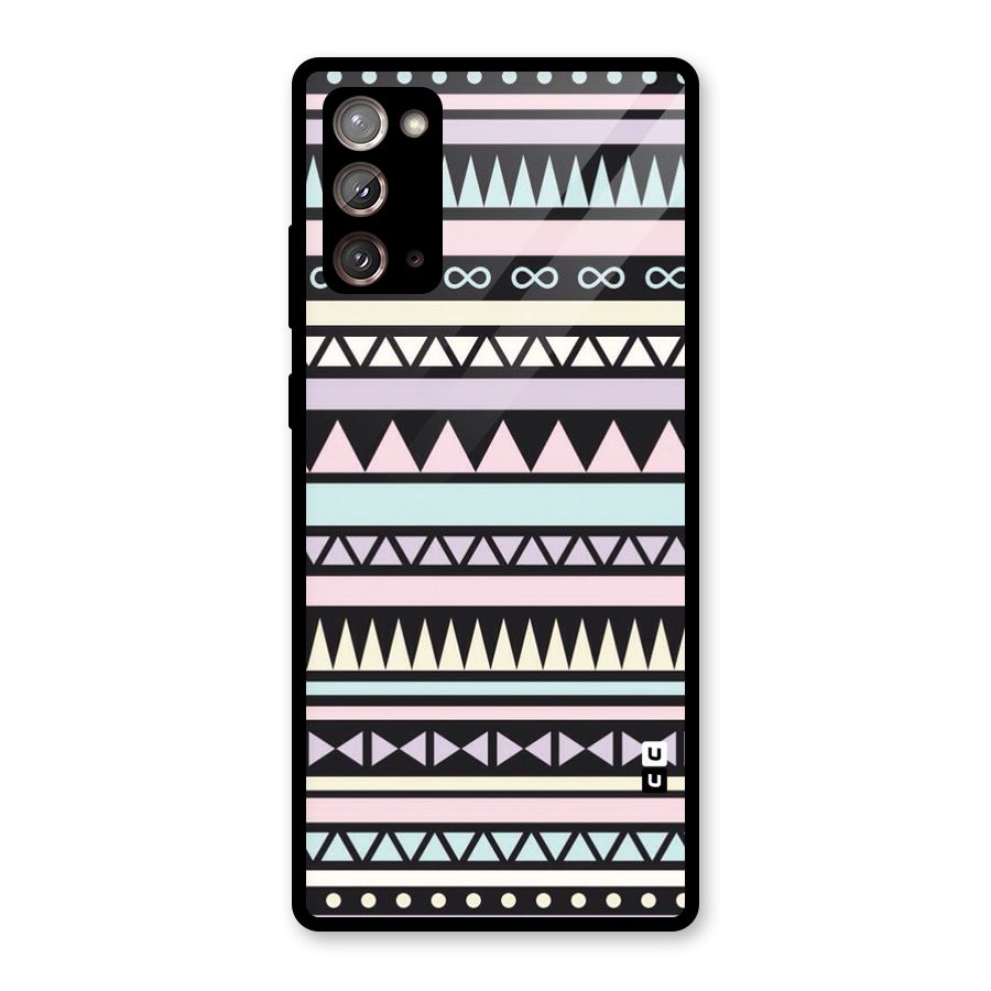 Cute Chev Pattern Glass Back Case for Galaxy Note 20