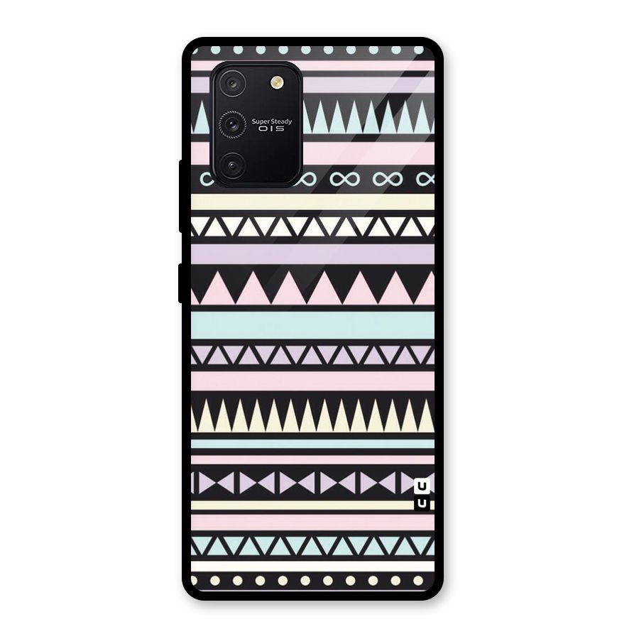 Cute Chev Pattern Glass Back Case for Galaxy S10 Lite