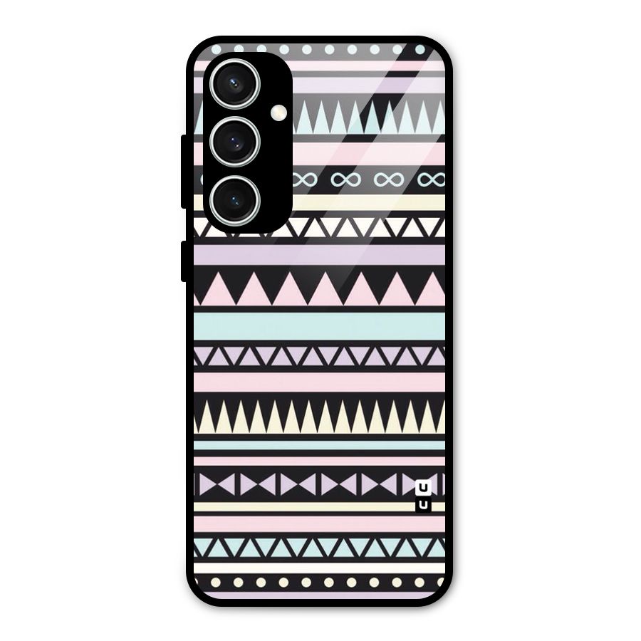 Cute Chev Pattern Glass Back Case for Galaxy S23 FE