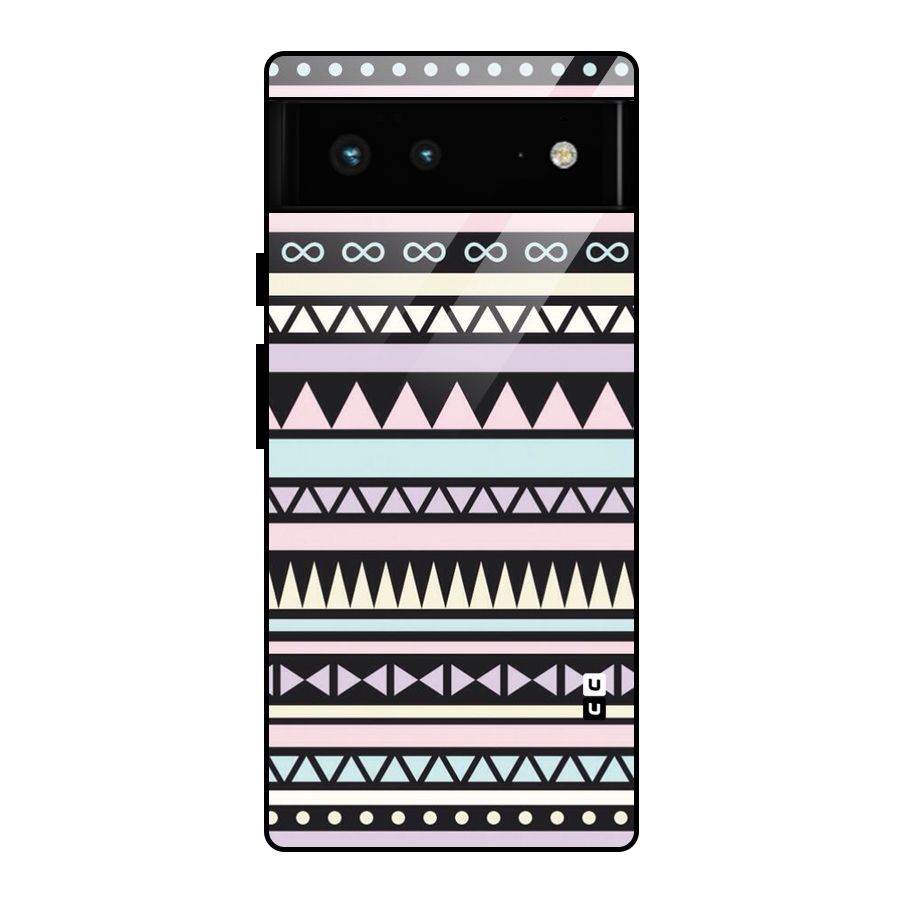 Cute Chev Pattern Glass Back Case for Google Pixel 6