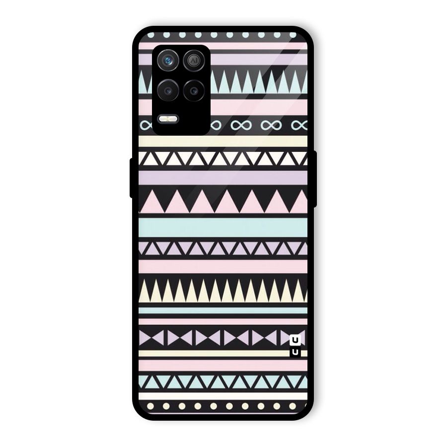 Cute Chev Pattern Glass Back Case for Realme 8s 5G