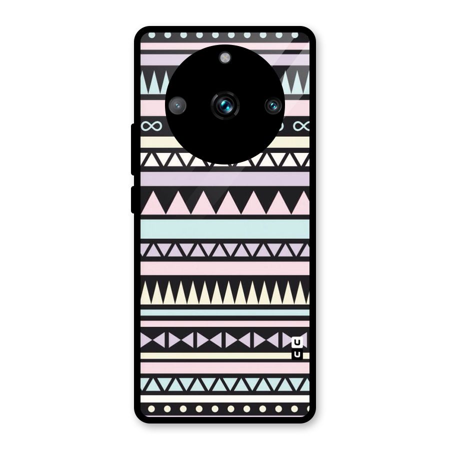 Cute Chev Pattern Glass Back Case for Realme Narzo 60 Pro