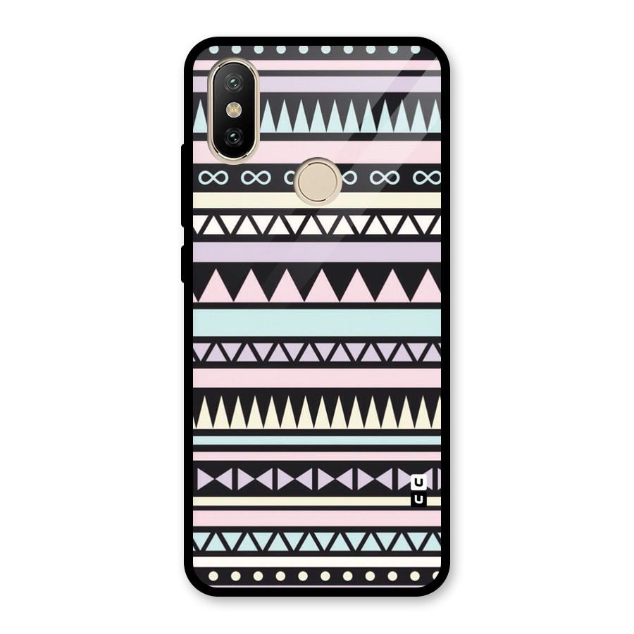 Cute Chev Pattern Glass Back Case for Redmi A2
