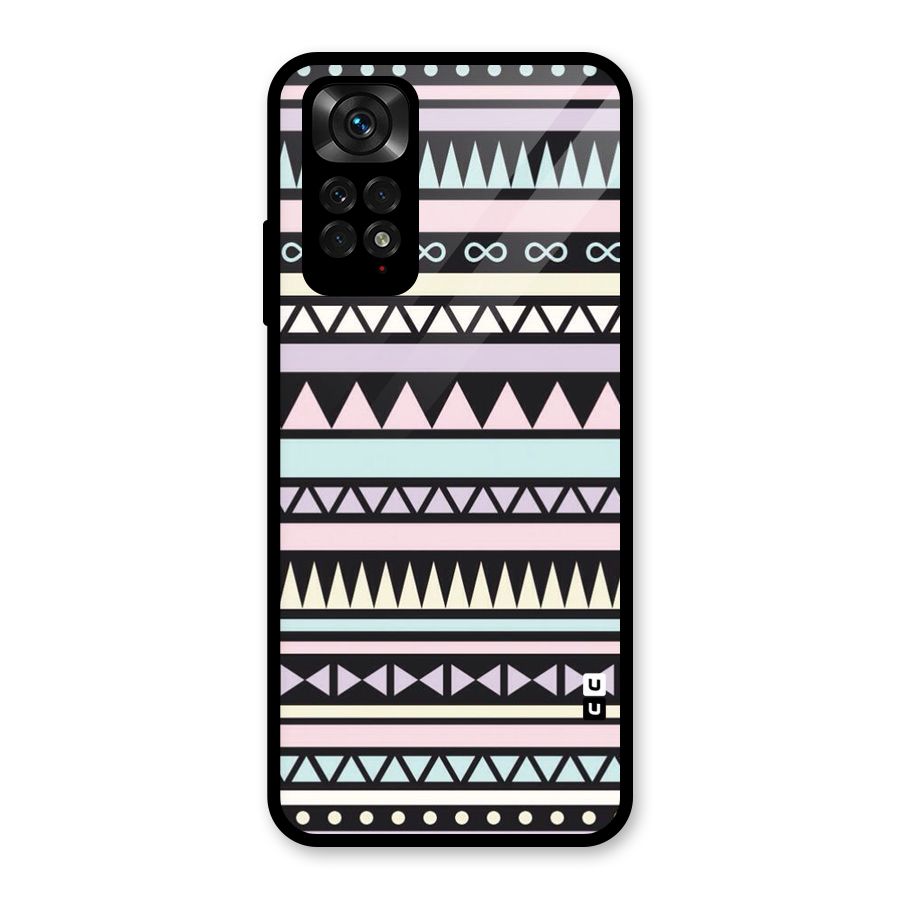 Cute Chev Pattern Glass Back Case for Redmi Note 11S