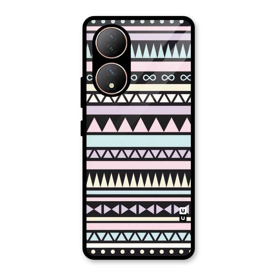 Cute Chev Pattern Glass Back Case for Vivo Y100A