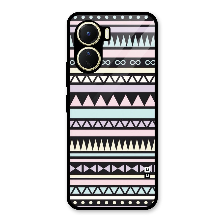 Cute Chev Pattern Glass Back Case for Vivo Y16
