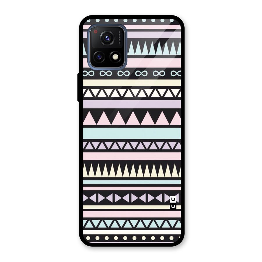 Cute Chev Pattern Glass Back Case for Vivo Y72 5G
