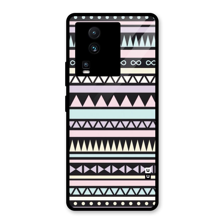 Cute Chev Pattern Glass Back Case for Vivo iQOO Neo 7 Pro