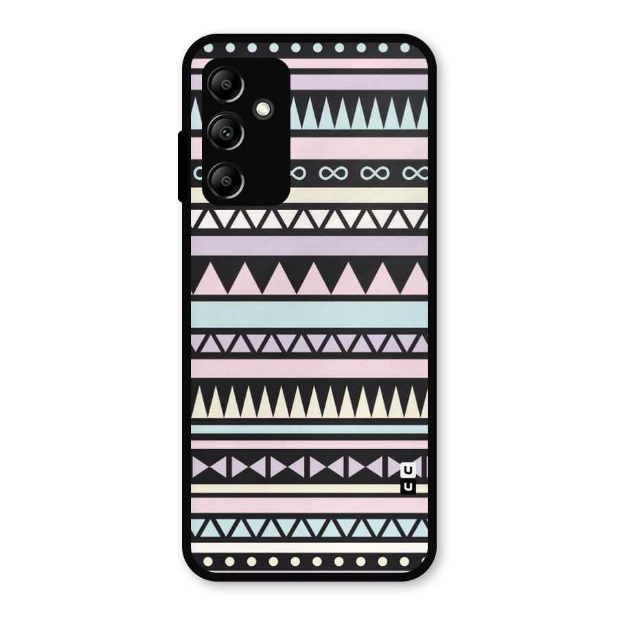 Cute Chev Pattern Metal Back Case for Galaxy A14 5G