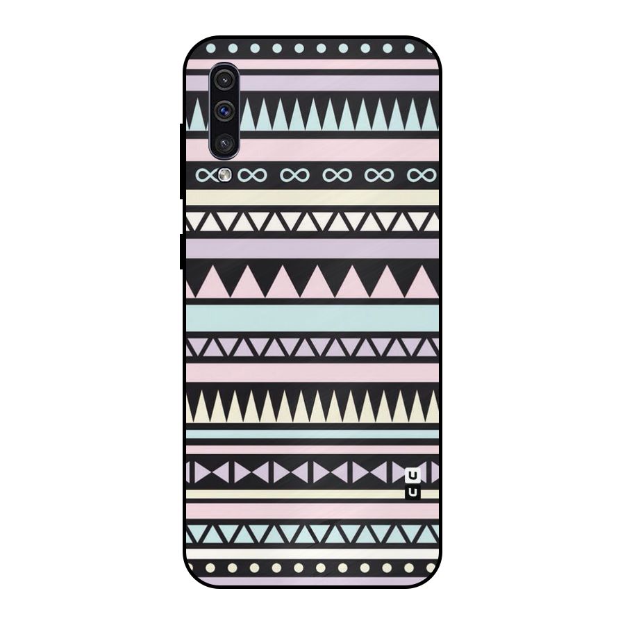 Cute Chev Pattern Metal Back Case for Galaxy A30s