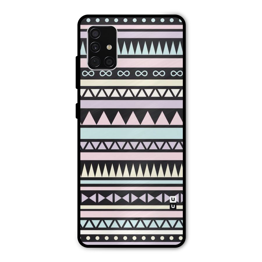 Cute Chev Pattern Metal Back Case for Galaxy A51