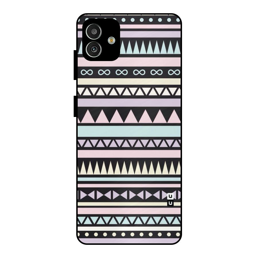 Cute Chev Pattern Metal Back Case for Galaxy M13 5G