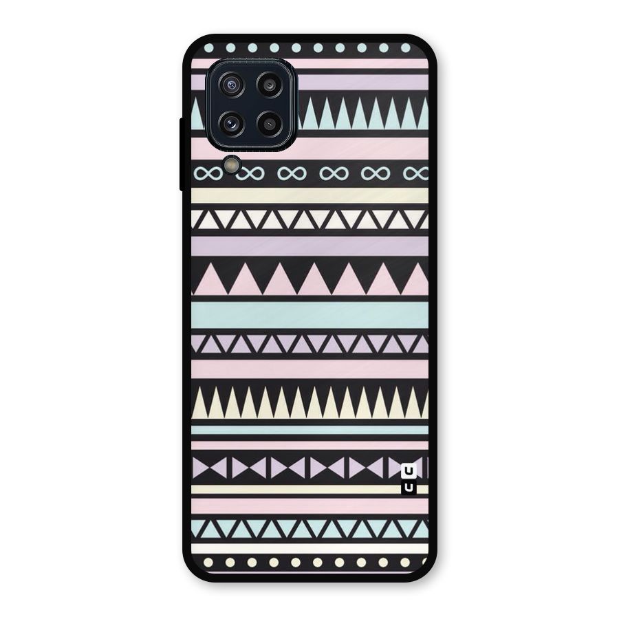 Cute Chev Pattern Metal Back Case for Galaxy M32