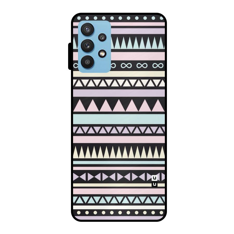 Cute Chev Pattern Metal Back Case for Galaxy M32 5G
