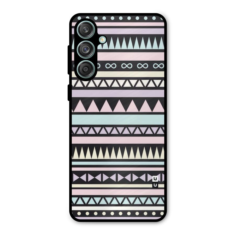 Cute Chev Pattern Metal Back Case for Galaxy M55 5G