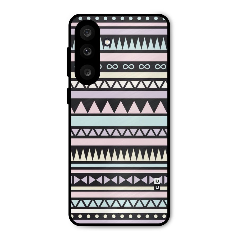 Cute Chev Pattern Metal Back Case for Galaxy M56