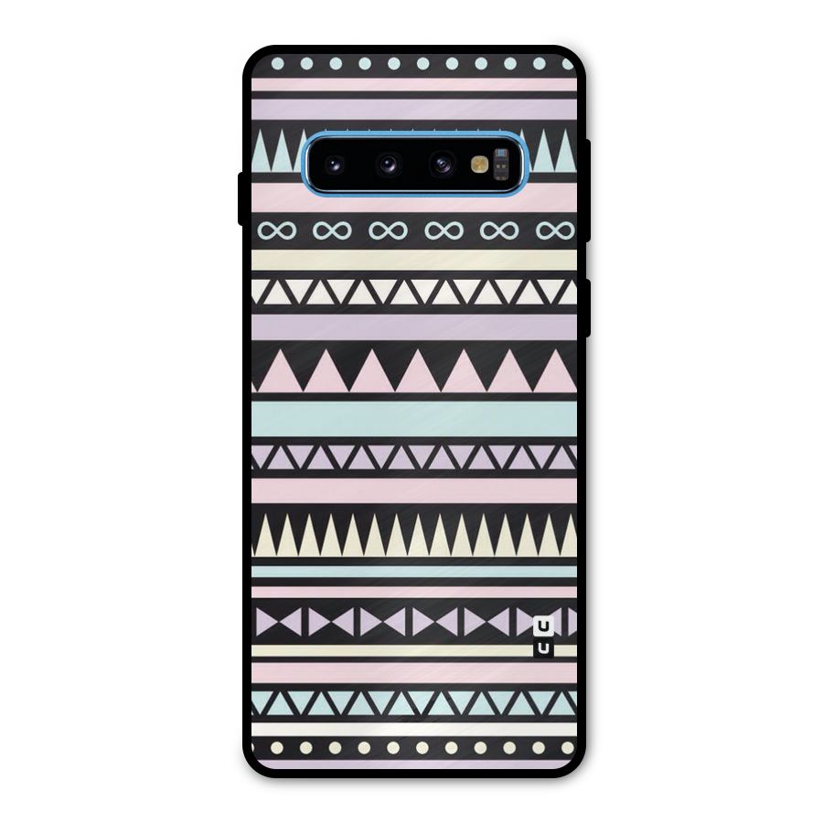 Cute Chev Pattern Metal Back Case for Galaxy S10