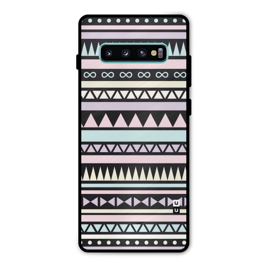 Cute Chev Pattern Metal Back Case for Galaxy S10 Plus