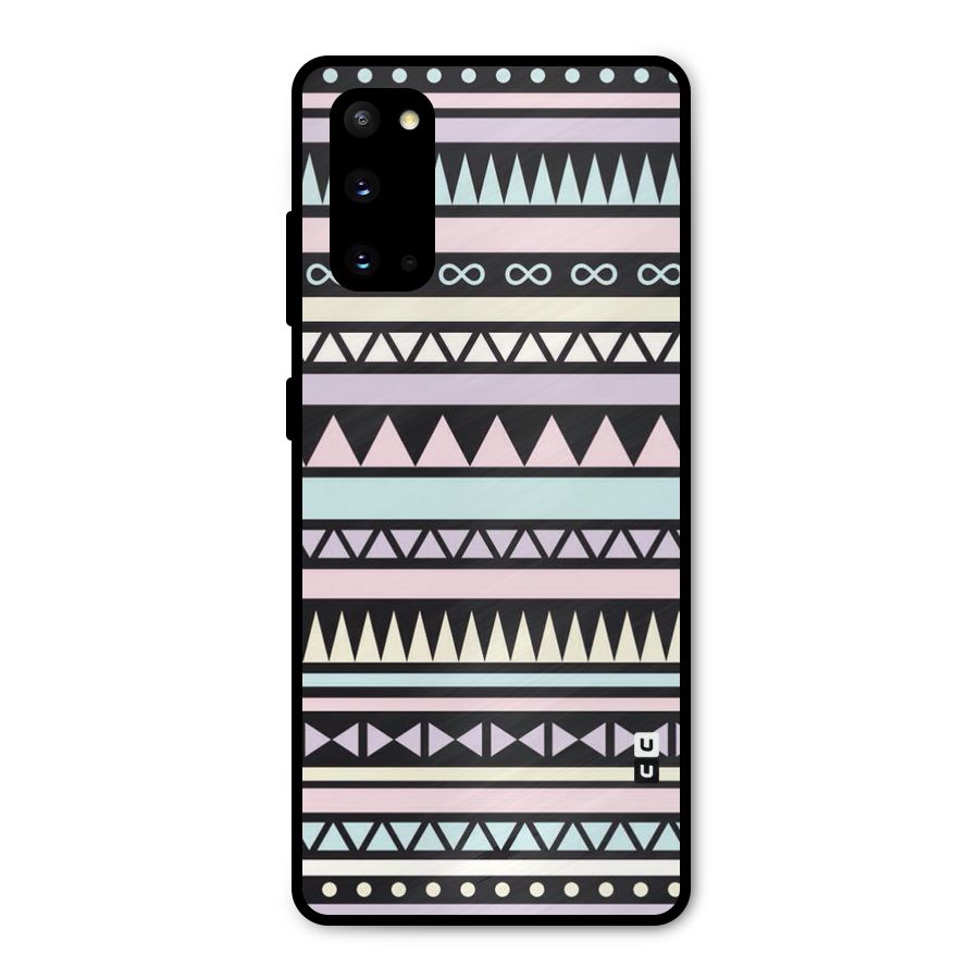 Cute Chev Pattern Metal Back Case for Galaxy S20