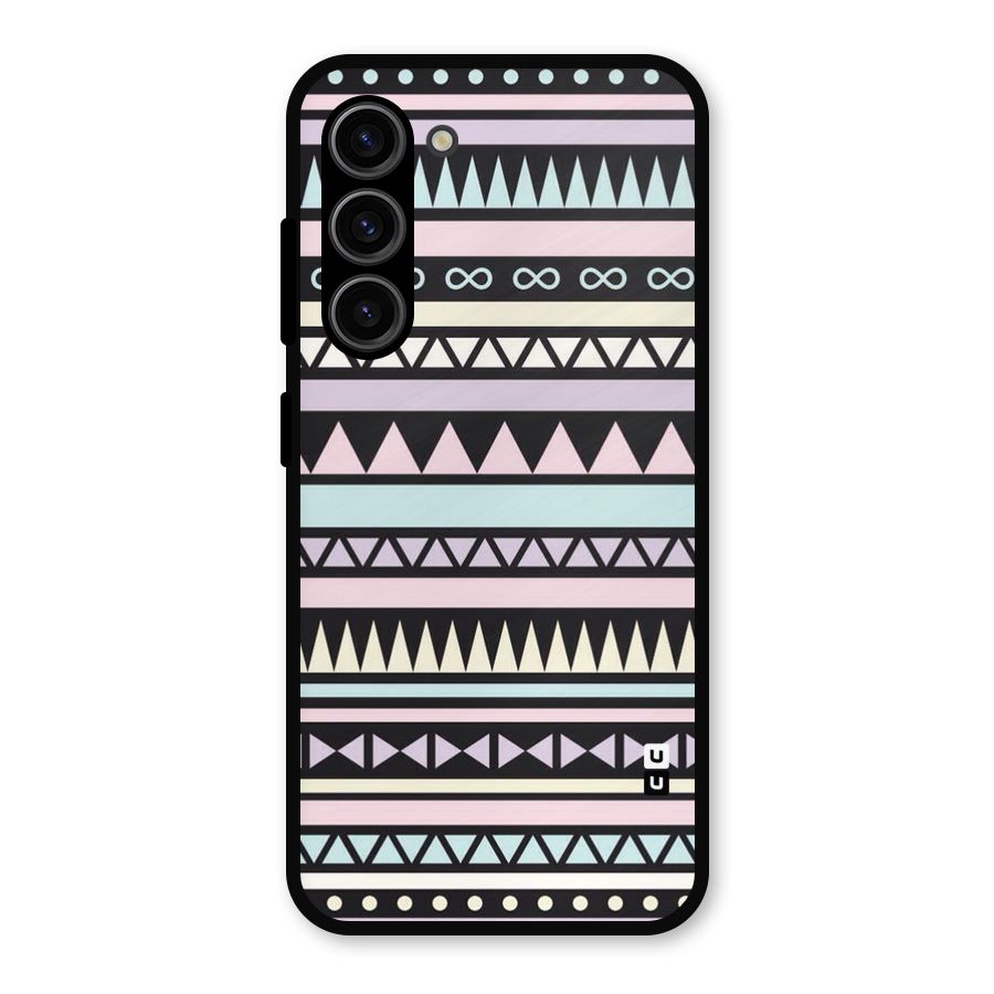 Cute Chev Pattern Metal Back Case for Galaxy S23