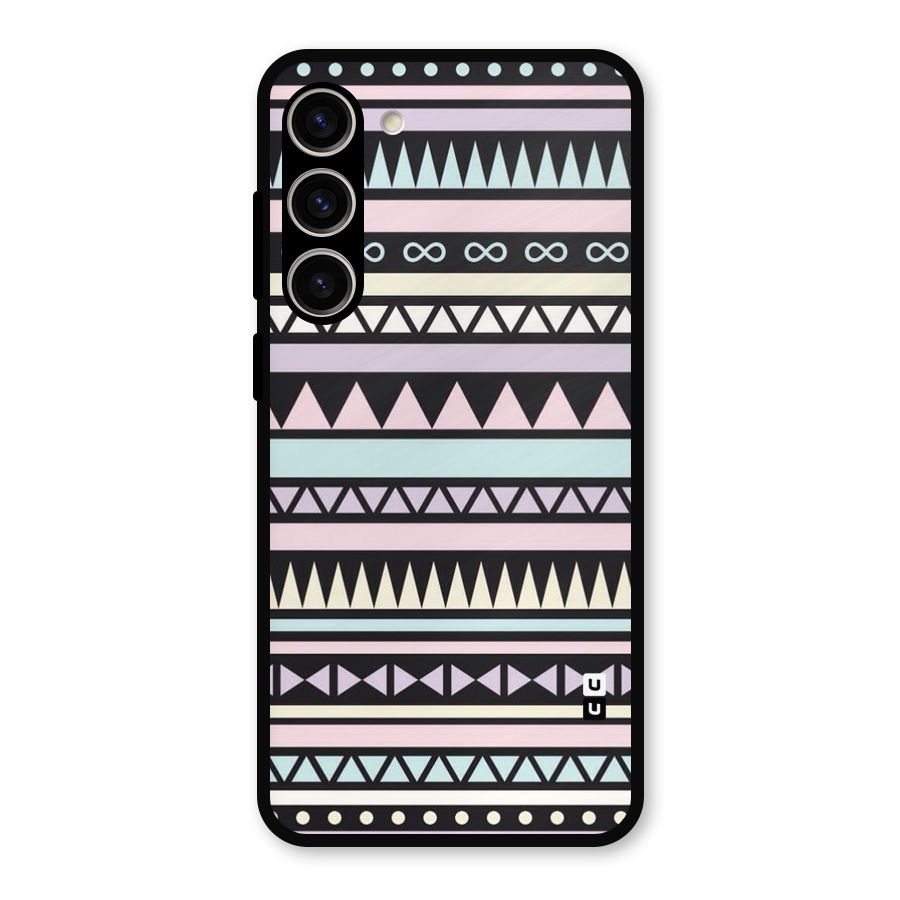 Cute Chev Pattern Metal Back Case for Galaxy S23 Plus