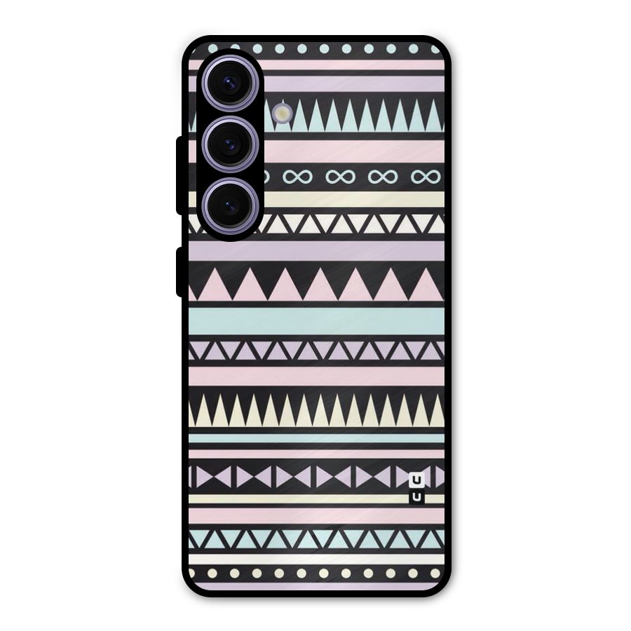 Cute Chev Pattern Metal Back Case for Galaxy S24