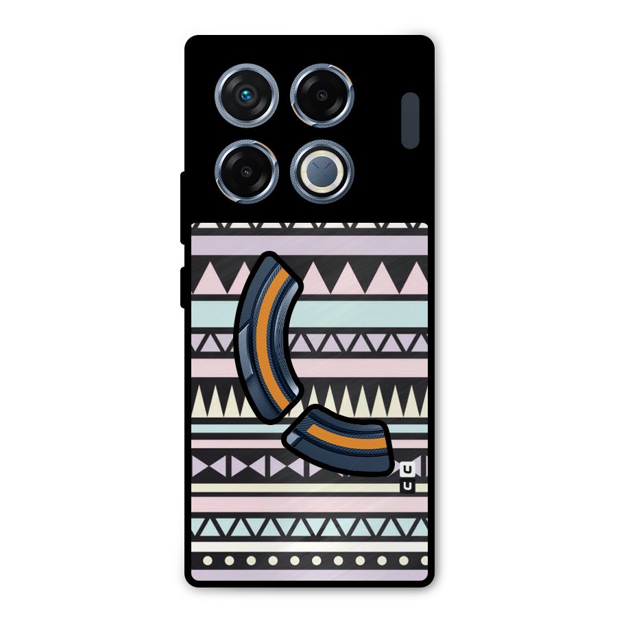 Cute Chev Pattern Metal Back Case for Infinix GT 20 Pro
