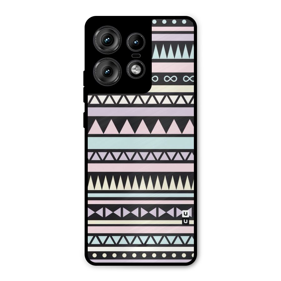 Cute Chev Pattern Metal Back Case for Motorola Edge 50 Pro