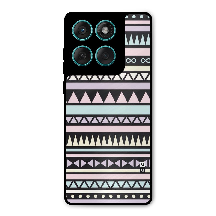 Cute Chev Pattern Metal Back Case for Motorola Edge 60 Fusion