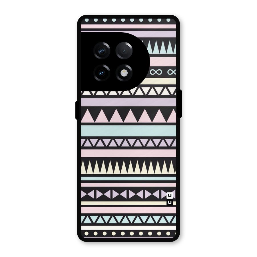 Cute Chev Pattern Metal Back Case for OnePlus 11R