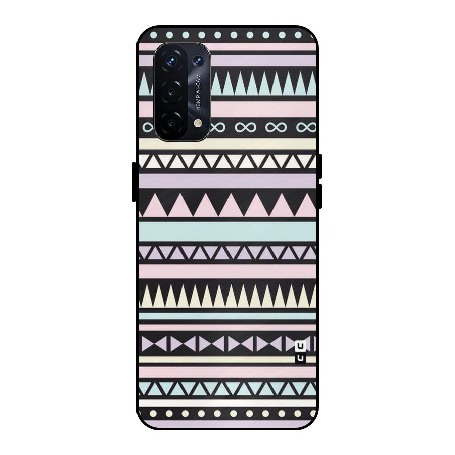 Cute Chev Pattern Metal Back Case for Oppo A74 5G