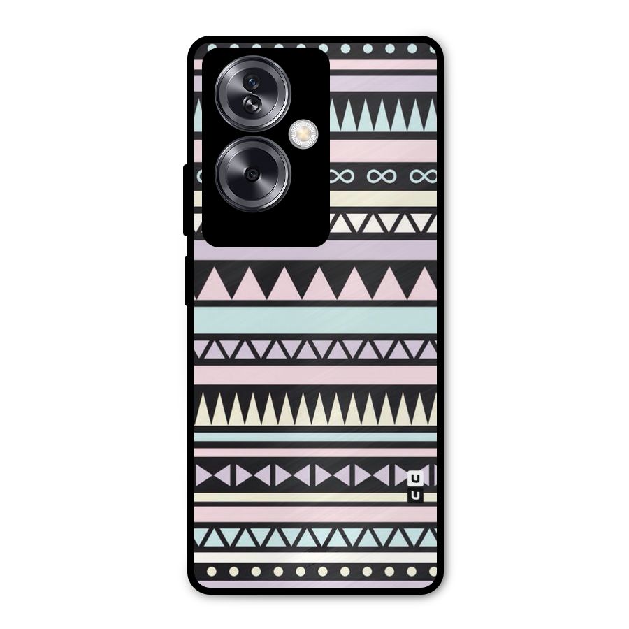 Cute Chev Pattern Metal Back Case for Oppo A79 5G