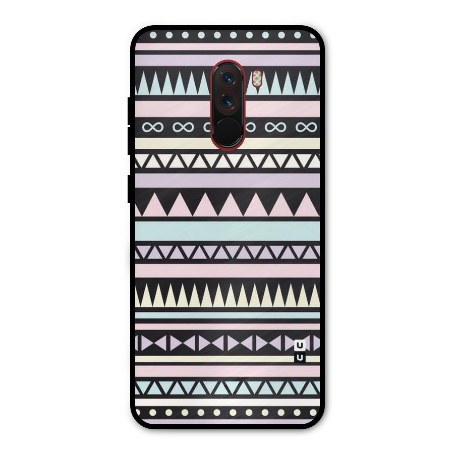 Cute Chev Pattern Metal Back Case for Poco F1