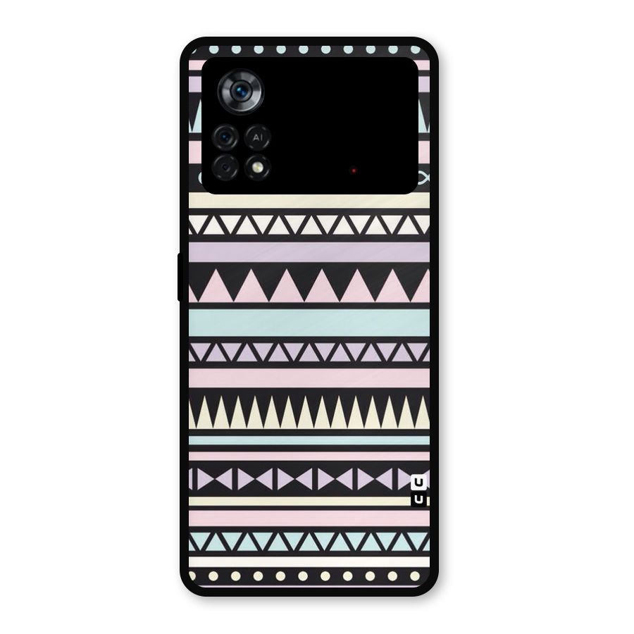 Cute Chev Pattern Metal Back Case for Poco X4 Pro 5G