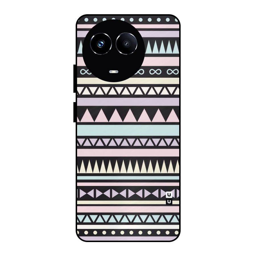 Cute Chev Pattern Metal Back Case for Realme 11X