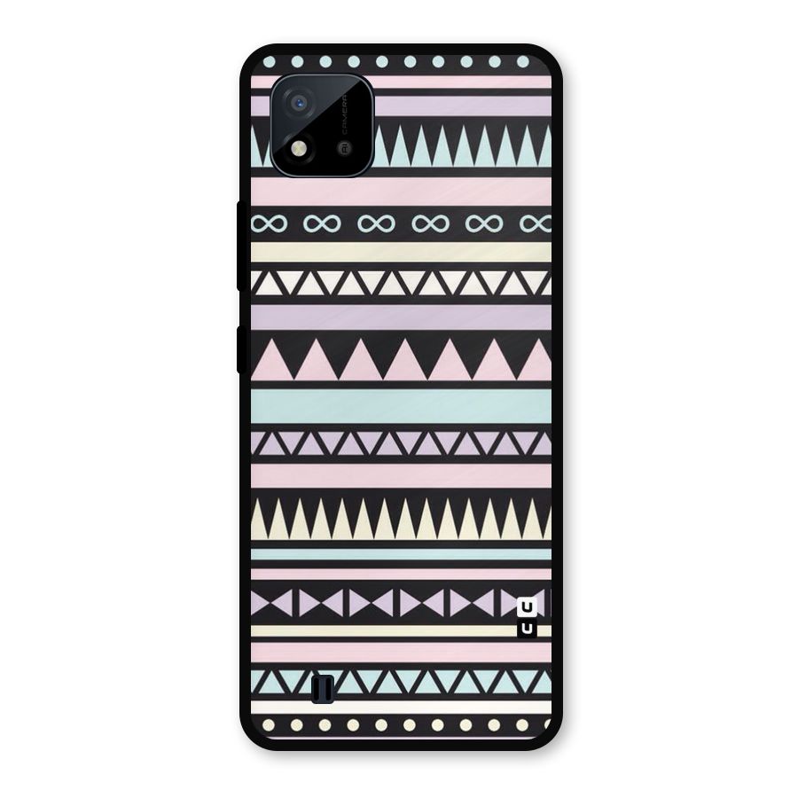 Cute Chev Pattern Metal Back Case for Realme C11 2021