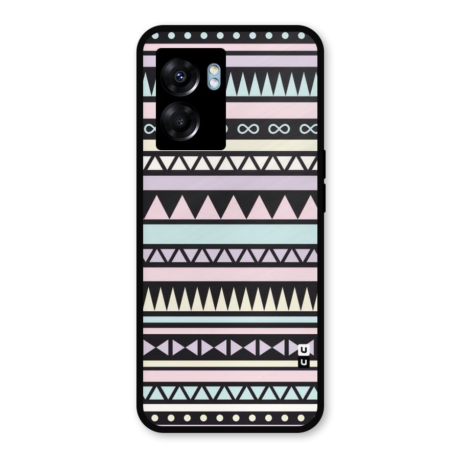 Cute Chev Pattern Metal Back Case for Realme Narzo 50 5G