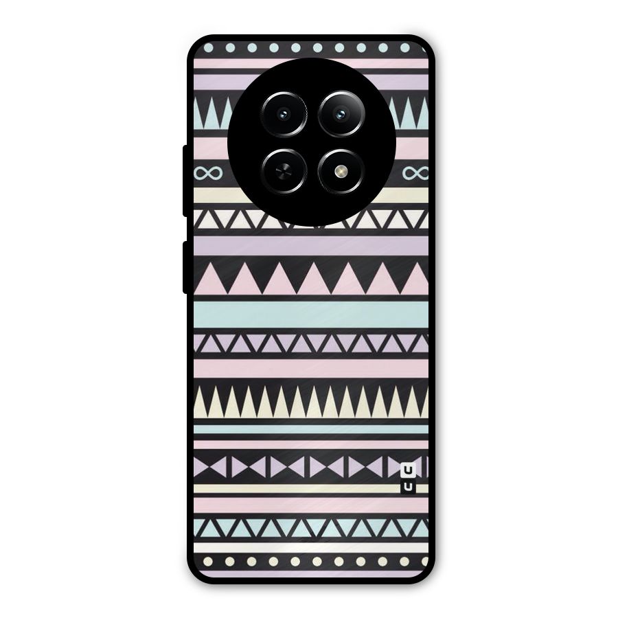 Cute Chev Pattern Metal Back Case for Realme Narzo 70x 5G