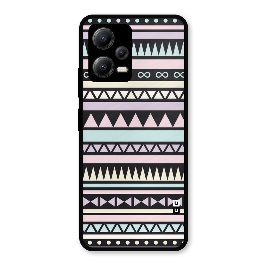 Cute Chev Pattern Metal Back Case for Redmi Note 12 5G
