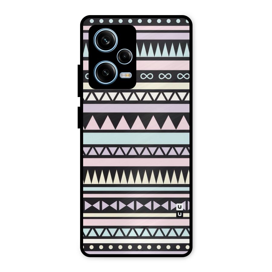 Cute Chev Pattern Metal Back Case for Redmi Note 12 Pro