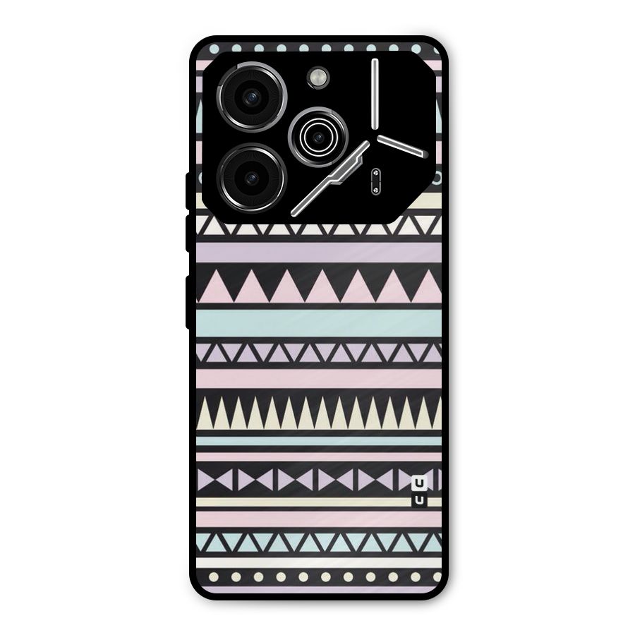 Cute Chev Pattern Metal Back Case for Tecno Pova 6 Pro